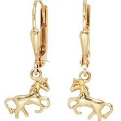 Orringe Ohrhänger 8,3x22,4mm Boutons Pferd Pferde 333 Gold Gelbgold Ohrschmuck