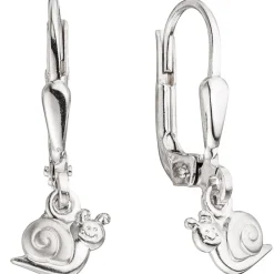 Paar Boutons Ohrringe Ohrhänger 5,9x18,2mm Schneckchen 925 Silber glänzend