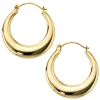 Paar Creolen 3,8mm Creole aus 585 Gold Gelbgold Ohrschmuck Damen Goldohrringe