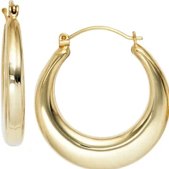 Paar Creolen 3,8mm Creole aus 585 Gold Gelbgold Ohrschmuck Damen Goldohrringe