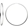 Paar Creolen 64,5mm Ohrringe, rund, 925 Silber rhodiniert, Ohrschmuck