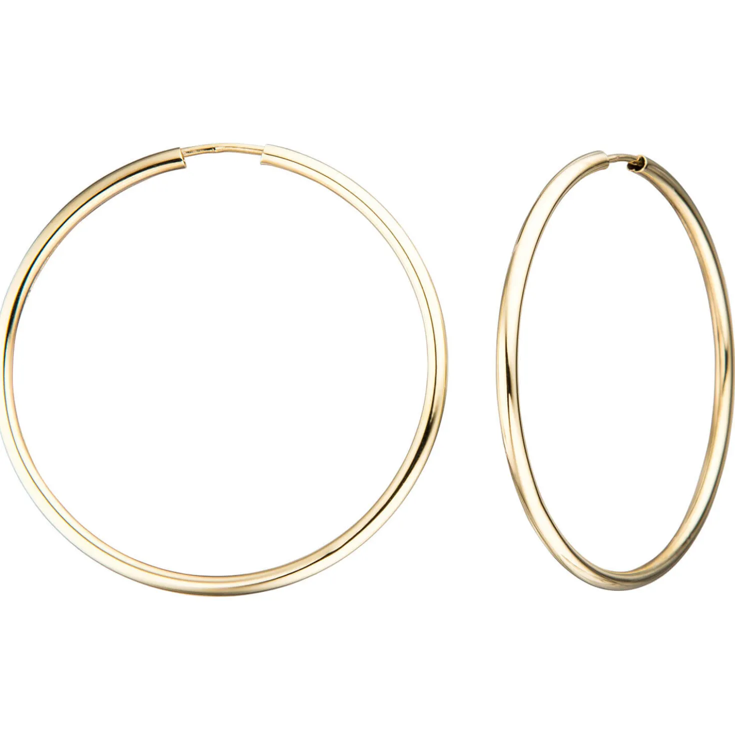 Paar Creolen 39,1x1,7mm aus 333 Gold Gelbgold Ohrringe rund glänzend Damen