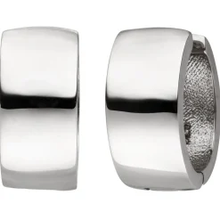Paar Creolen 18,3x8,5mm aus 925 Silber Ohrringe Ohrschmuck glänzend flach
