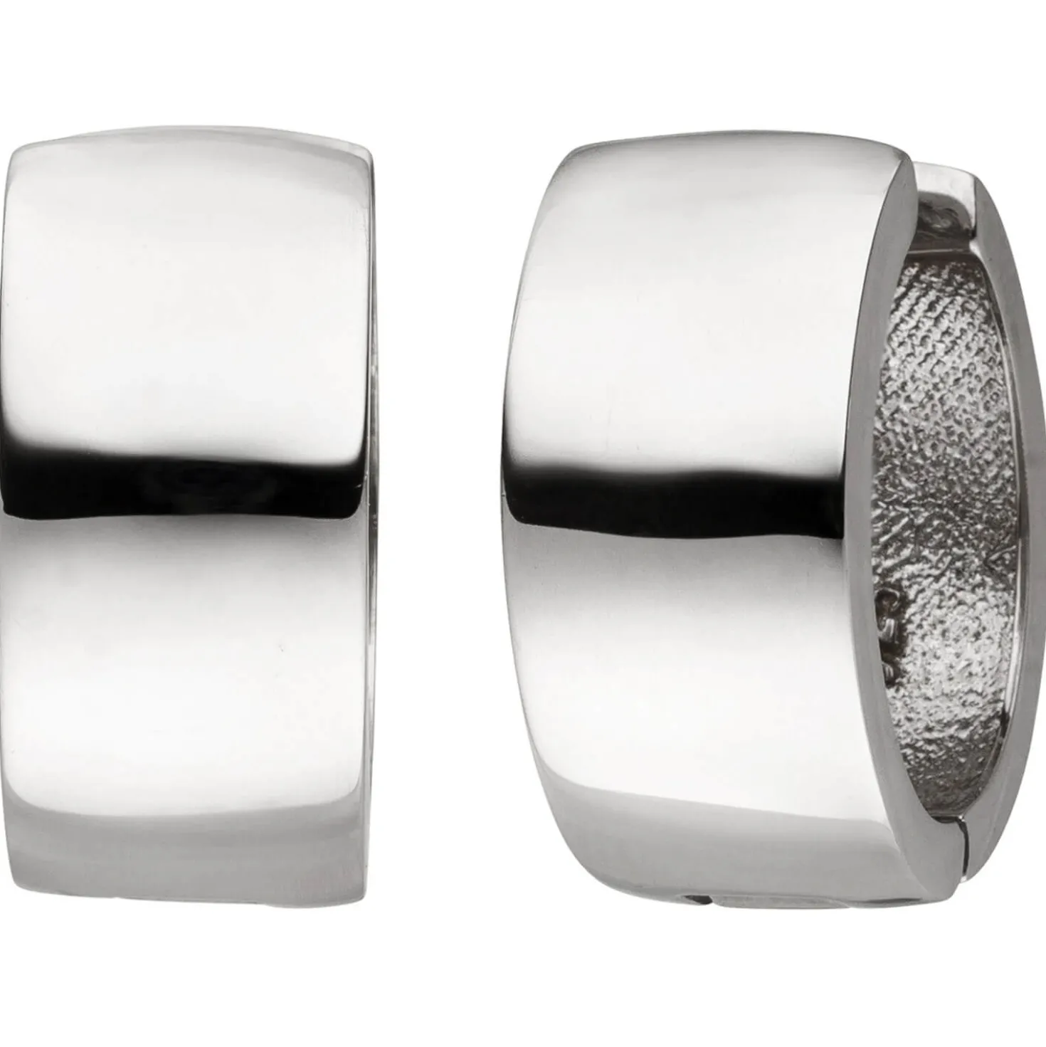 Paar Creolen 18,3x8,5mm aus 925 Silber Ohrringe Ohrschmuck glänzend flach