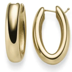 Paar Creolen 27,5x6,5mm Ohrringe Ohrschmuck 585 Gold Gelbgold glänzend leicht