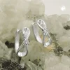 Paar Creolen 14x5mm Schlaufe Acht Unendlichkeit Zeichen mit Zirkonia 925 Silber