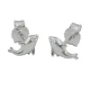 Paar kleine Ohrstecker 8x4mm Delfine aus 925 Silber glänzend Kinder