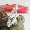 Paar Ohrhänger Ohrringe 23x5mm Tropfen mit Zirkonia 925 Silber Kinder