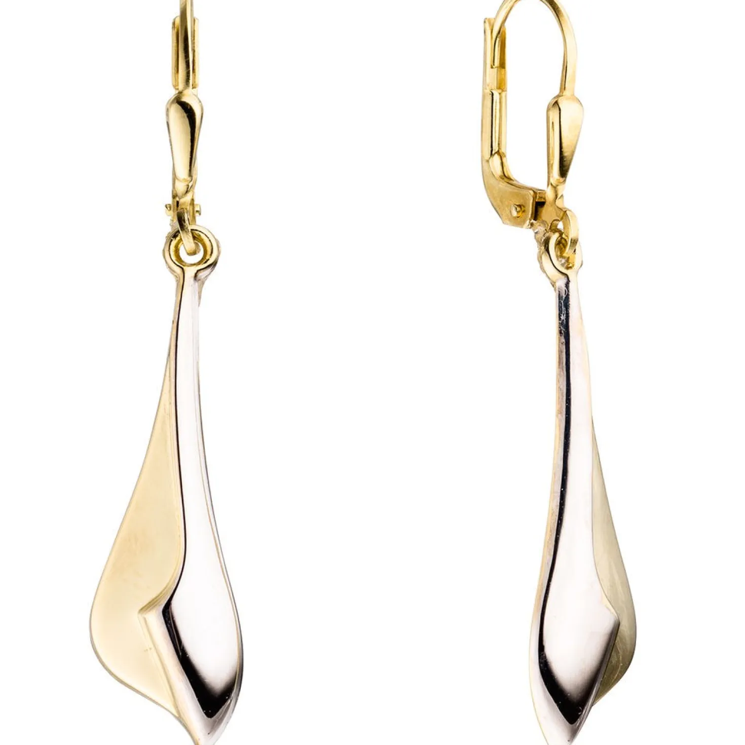 Paar Ohrhänger 8,2x41,4mm Ohrringe Boutons aus 333 Gold Gelbgold Damen