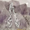 Paar Ohrringe Brisur Ohrhänger 31x6mm mit Muster orientalisch 925 Silber