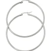 Paar Ohrringe Creolen 54,2mm Ohrschmuck rund, Edelstahl, Klappcreolen Damen