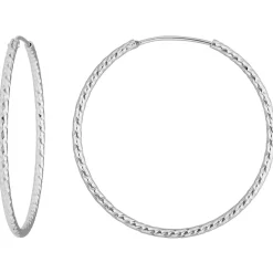 Paar Ohrringe Creolen rund diamantiert Ohrschmuck aus 925 Silber 38,7x1,8mm