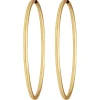 Paar Ohrringe Creolen rund groß Ohrschmuck aus 585 Gold Gelbgold 60x2,5mm