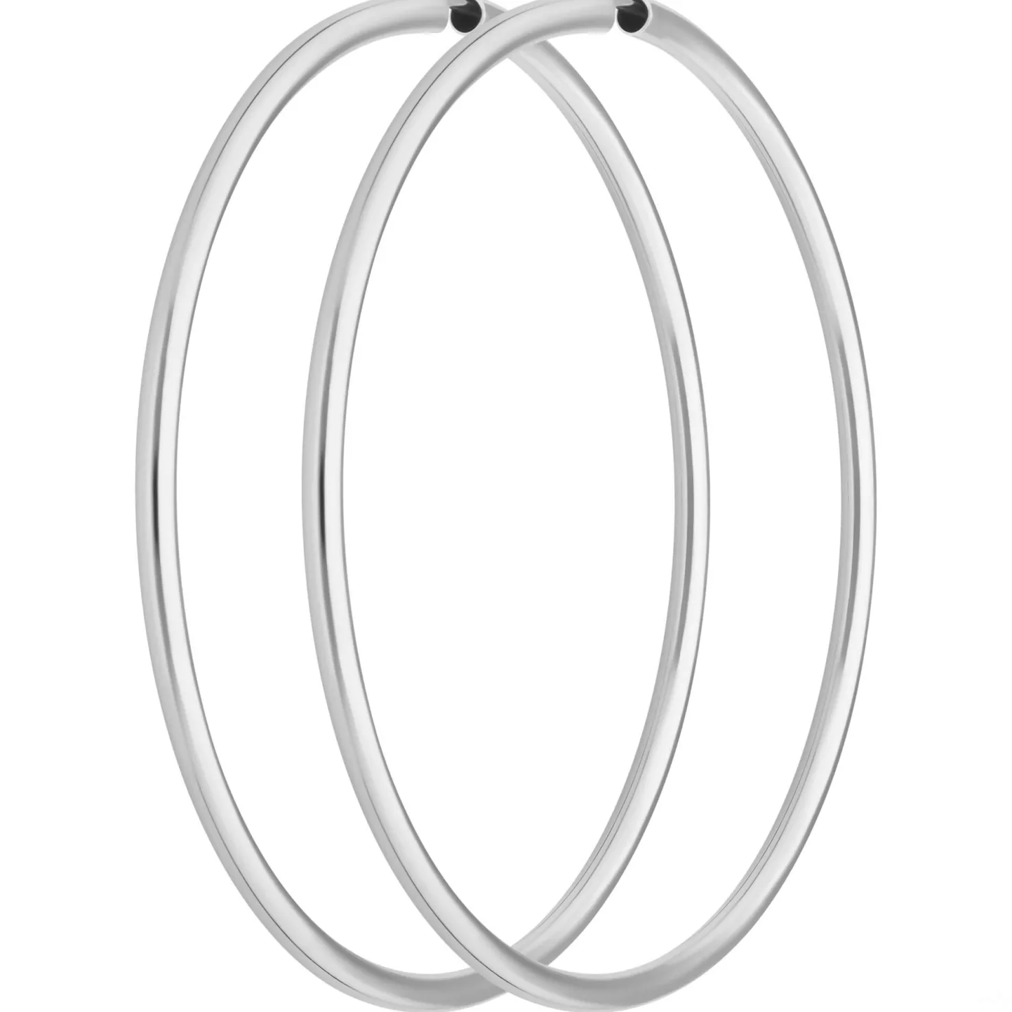Paar Ohrringe Creolen rund groß XL Ohrschmuck aus 925 Silber 70x3mm