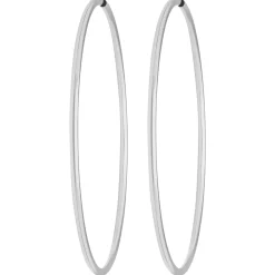 Paar Ohrringe Creolen rund groß XXL Ohrschmuck aus 925 Silber 80x2,5mm