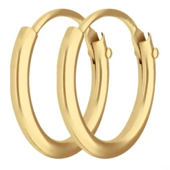 Paar Ohrringe Creolen rund klein & fein aus 333 Gold Gelbgold 10,7x1,3mm