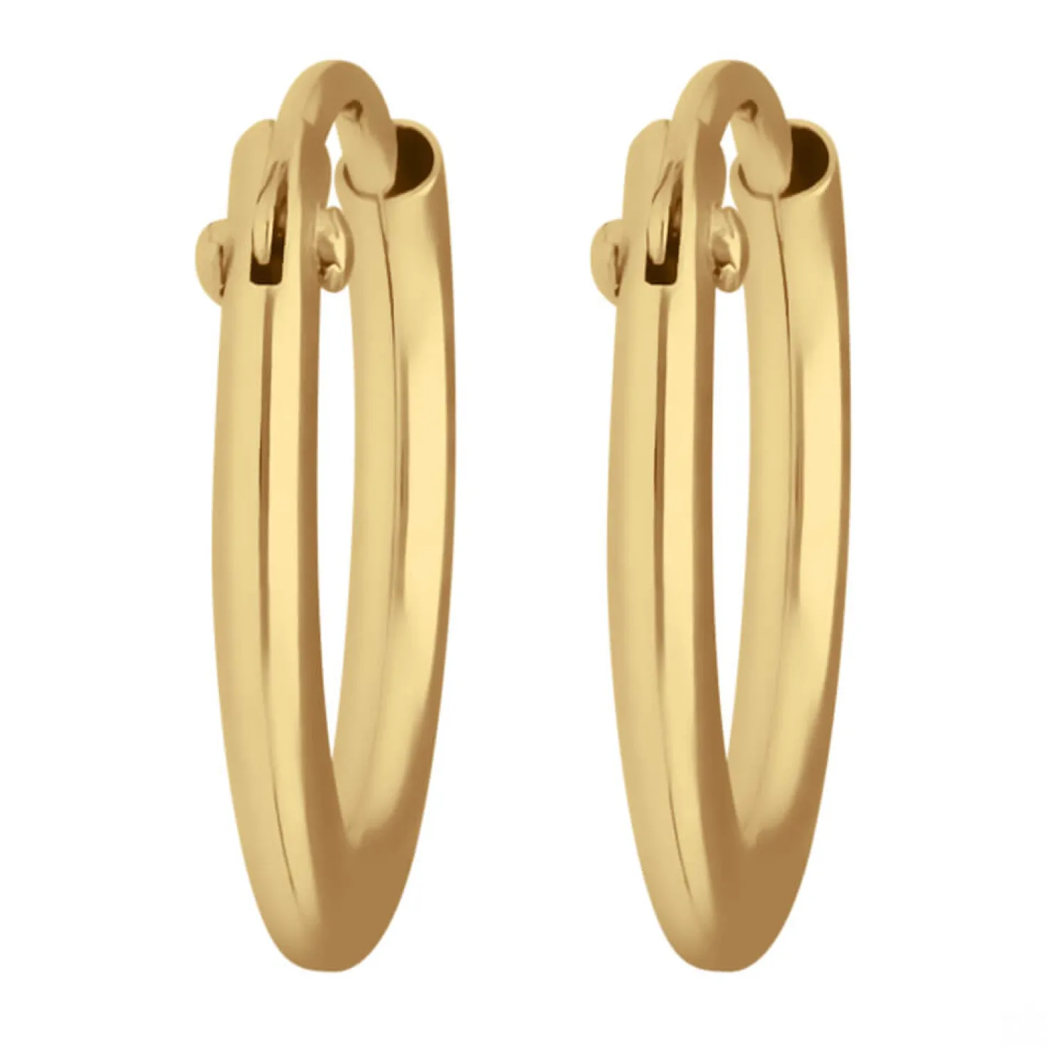 Paar Ohrringe Creolen rund klein & fein aus 333 Gold Gelbgold 11x1,3mm