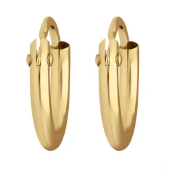 Paar Ohrringe Creolen rund klein & fein Ohrschmuck aus 585 Gold Gelbgold 9x1,3mm
