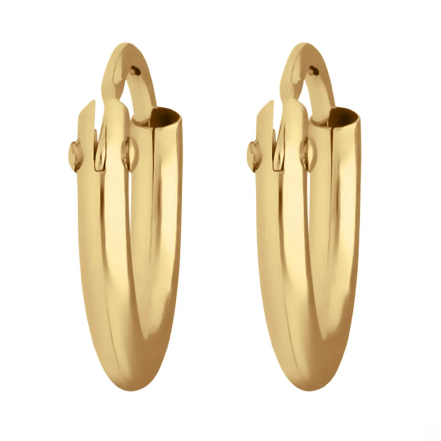Paar Ohrringe Creolen rund klein & fein Ohrschmuck aus 585 Gold Gelbgold 9x1,3mm