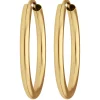 Paar Ohrringe Creolen rund schlicht Ohrschmuck aus 375 Gold Gelbgold 20x2mm