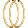 Paar Ohrringe Creolen rund schlicht Ohrschmuck aus 333 Gold Gelbgold 37x2,5mm