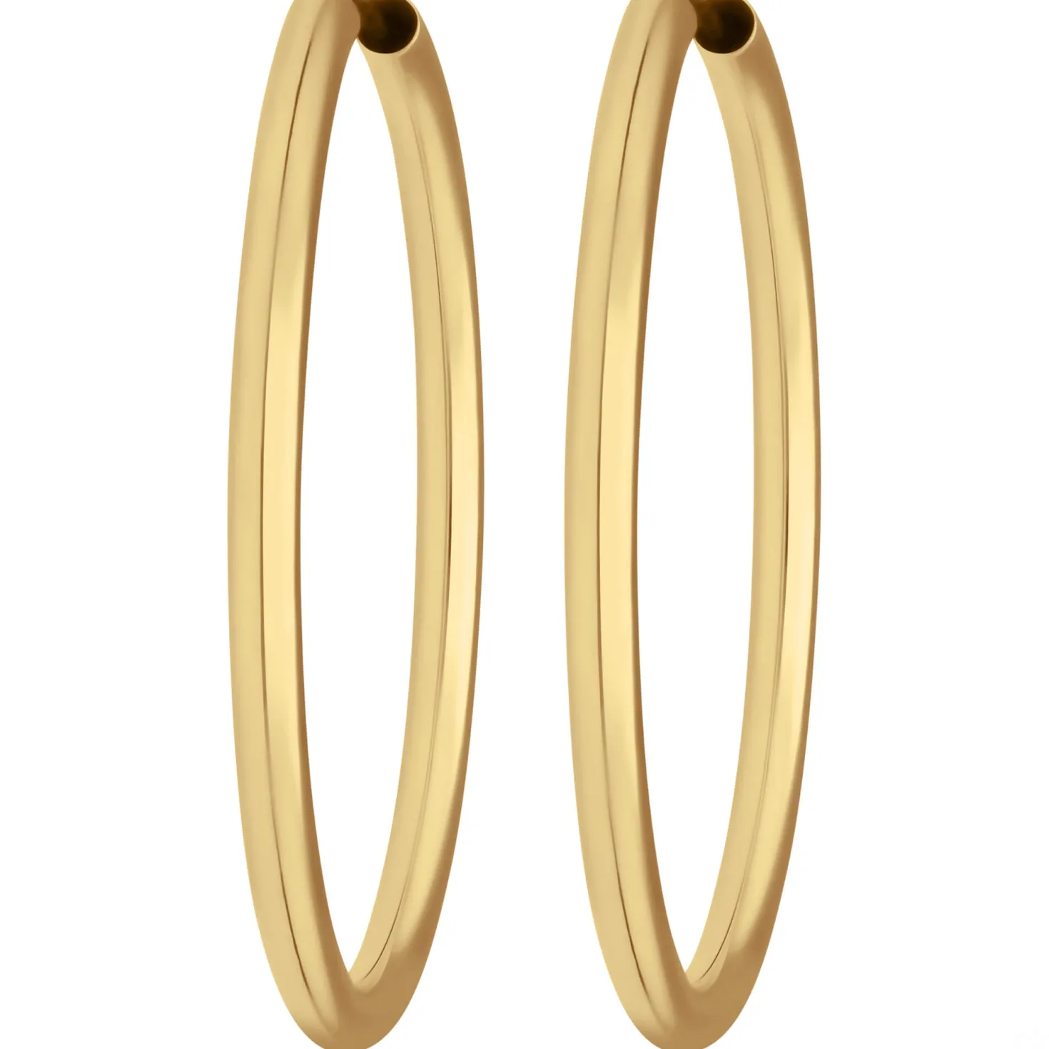 Paar Ohrringe Creolen rund schlicht Ohrschmuck aus 333 Gold Gelbgold 37x2,5mm