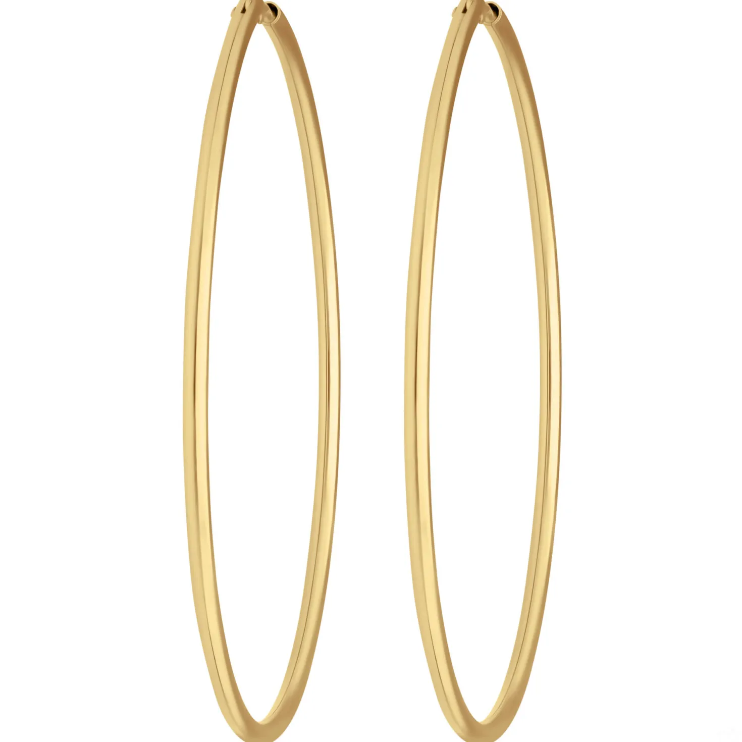 Paar Ohrringe Creolen rund schlicht Ohrschmuck aus 333 Gold Gelbgold 44x1,5mm