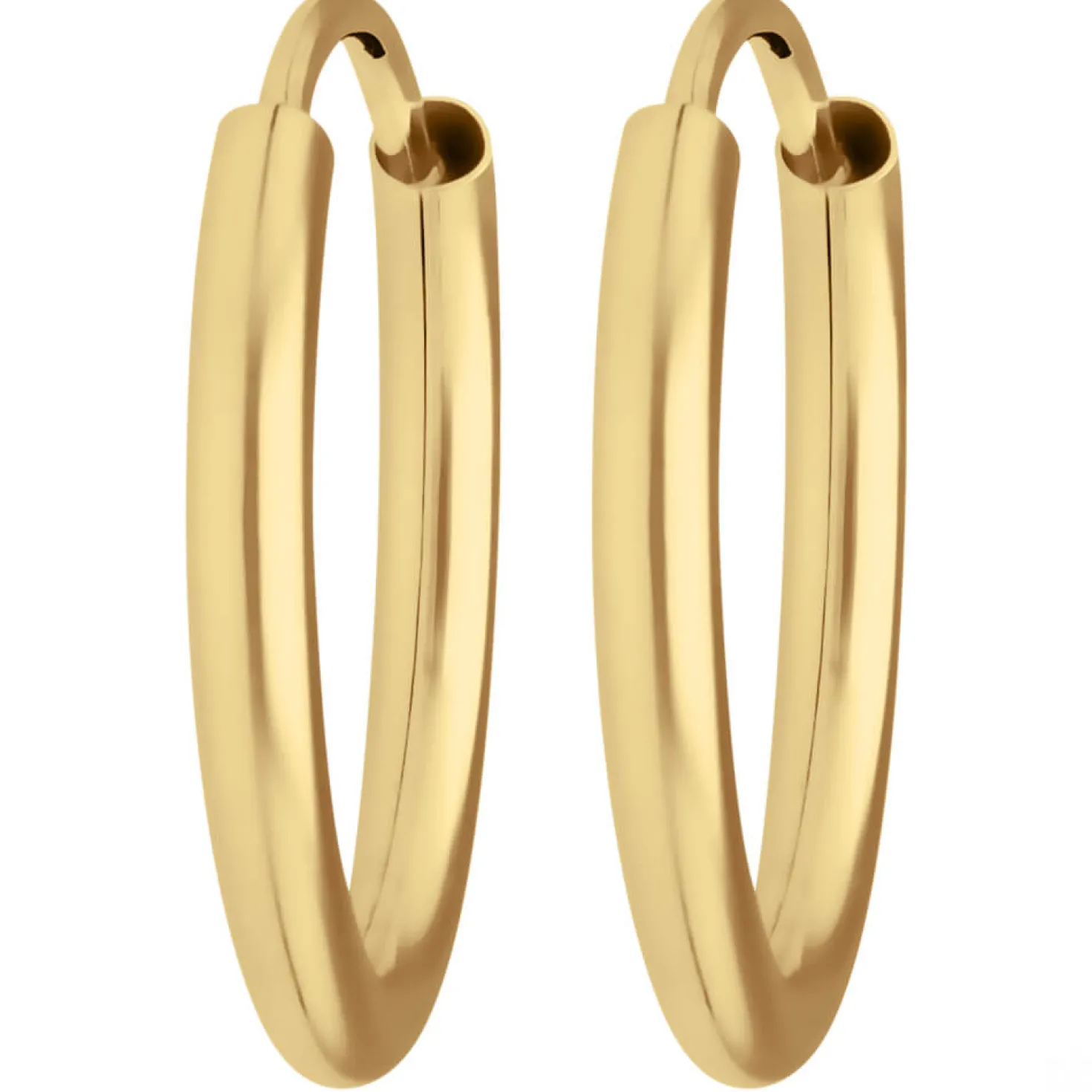 Paar Ohrringe Creolen rund schlicht Ohrschmuck aus 333 Gold Gelbgold 16x2mm