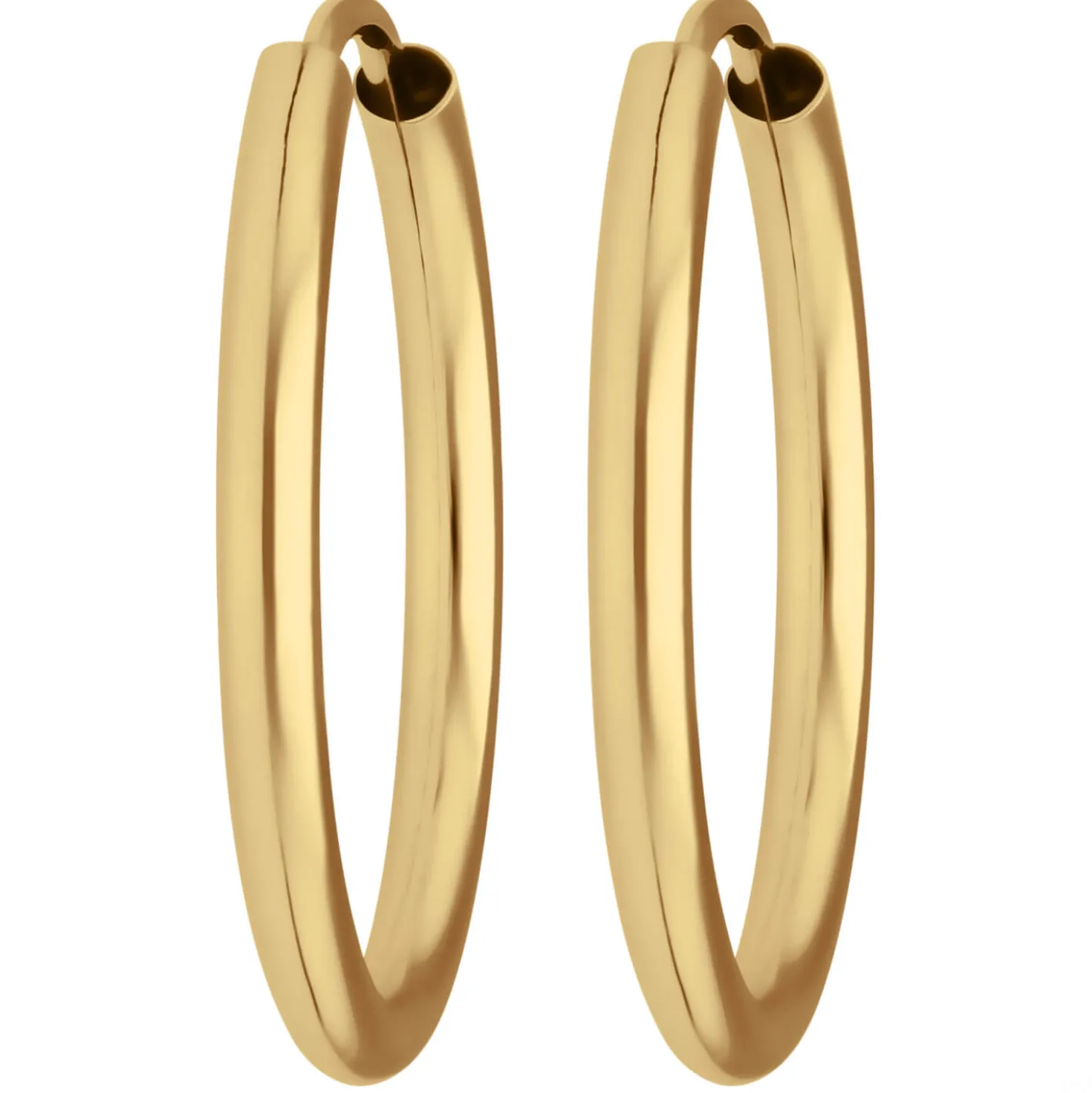 Paar Ohrringe Creolen rund schlicht Ohrschmuck aus 333 Gold Gelbgold 20x2mm