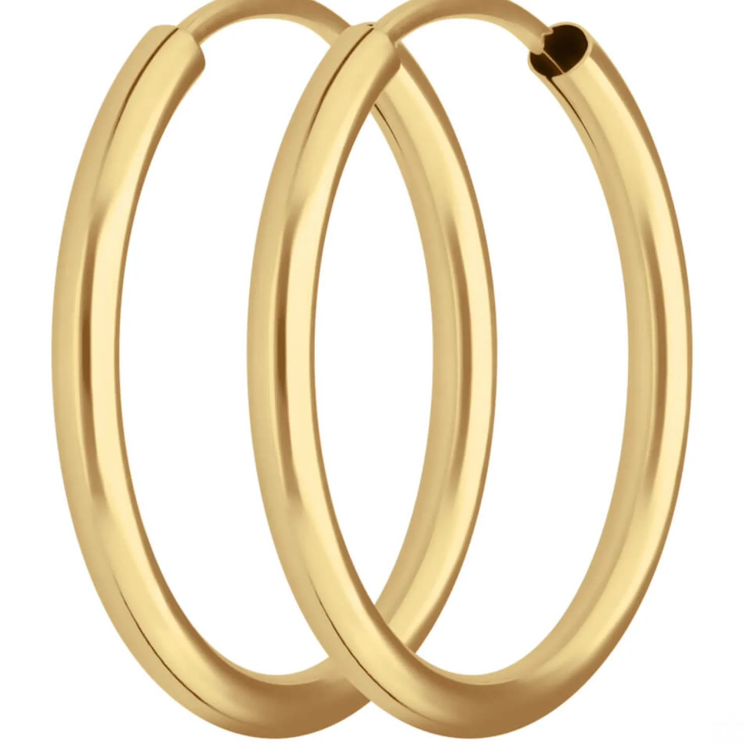 Paar Ohrringe Creolen rund schlicht Ohrschmuck aus 333 Gold Gelbgold 20x2mm