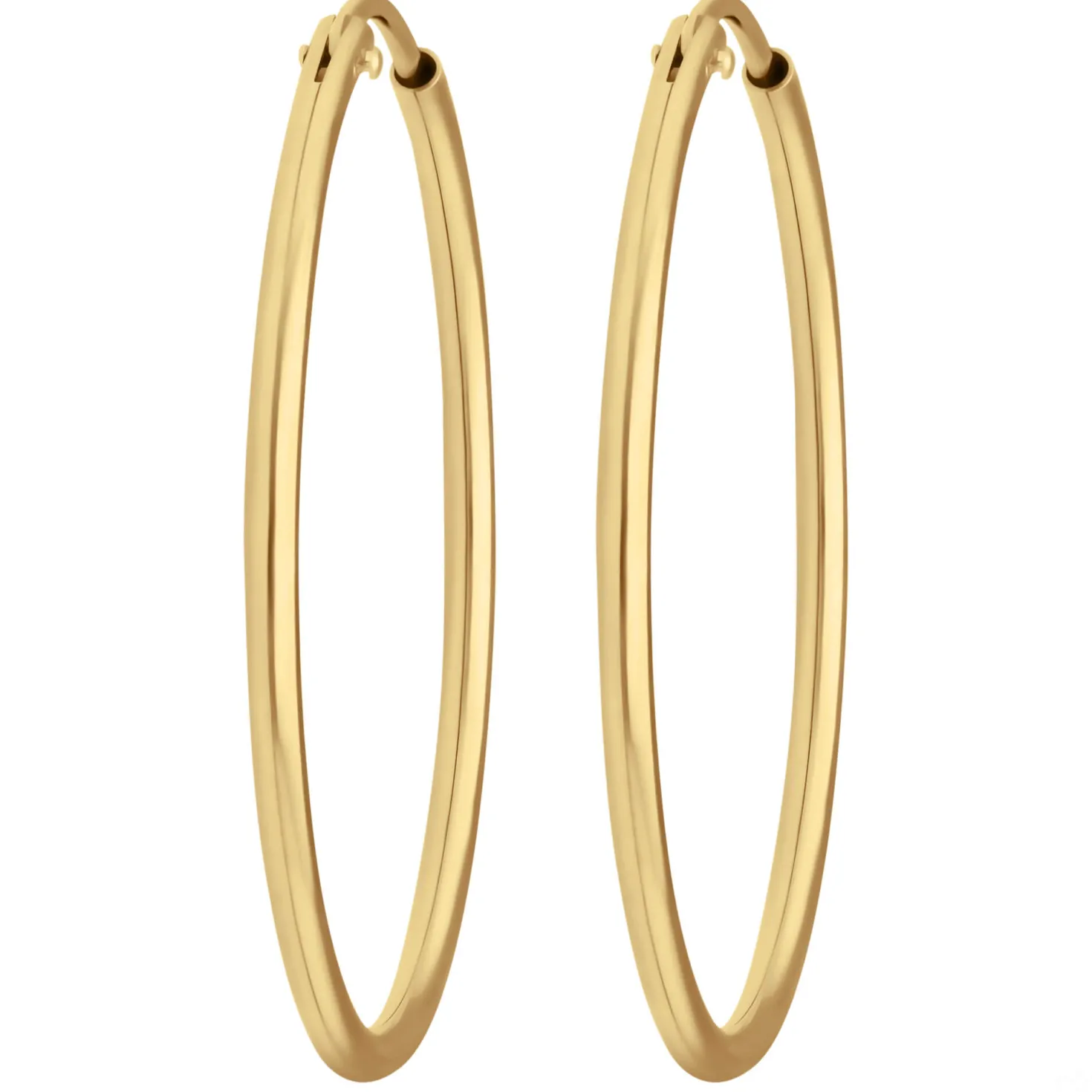 Paar Ohrringe Creolen rund schlicht Ohrschmuck aus 333 Gold Gelbgold 31x1,5mm