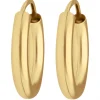 Paar Ohrringe Creolen rund schlicht Ohrschmuck aus 585 Gold Gelbgold 15x2,5mm