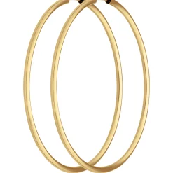 Paar Ohrringe Creolen rund schlicht Ohrschmuck aus 585 Gold Gelbgold 48x1,5mm