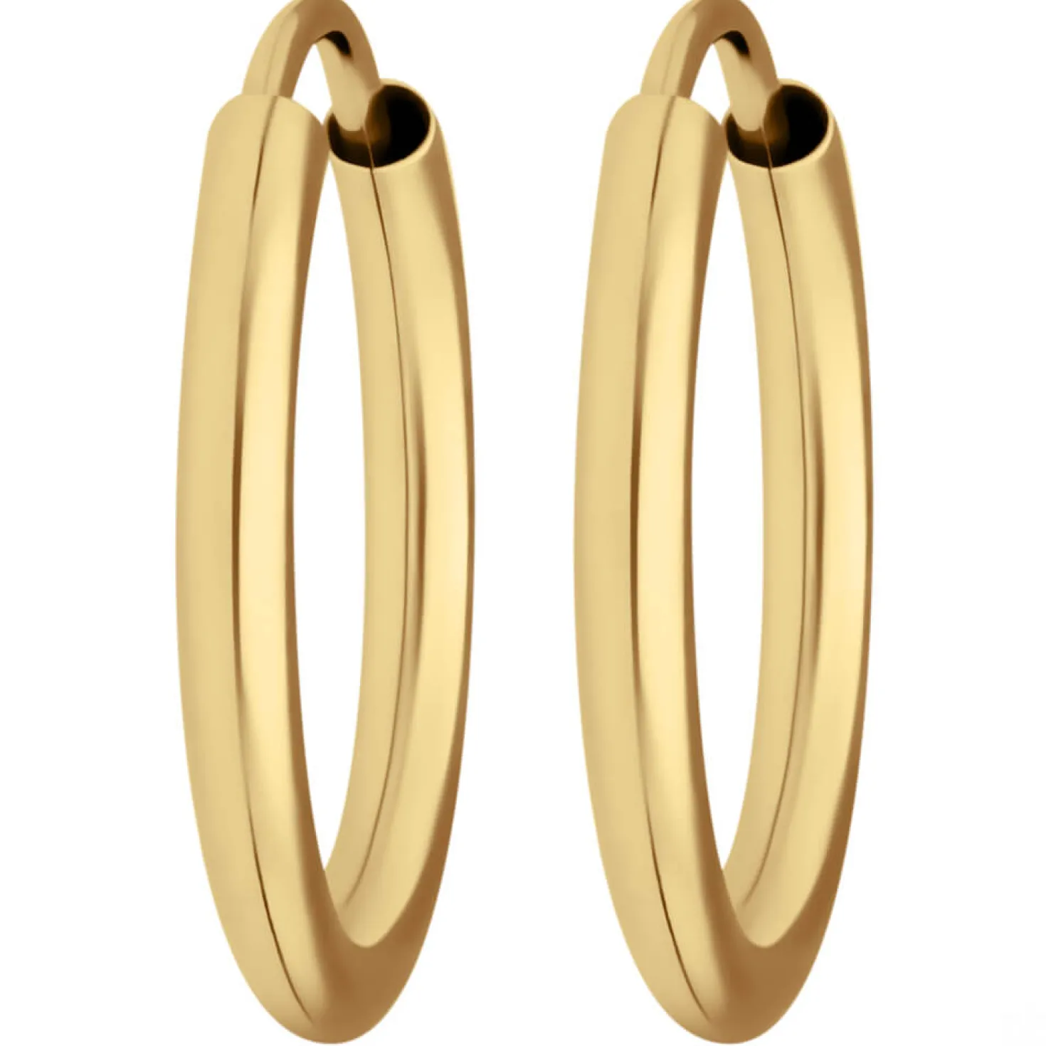 Paar Ohrringe Creolen rund schlicht Ohrschmuck aus 333 Gold Gelbgold 15x2mm