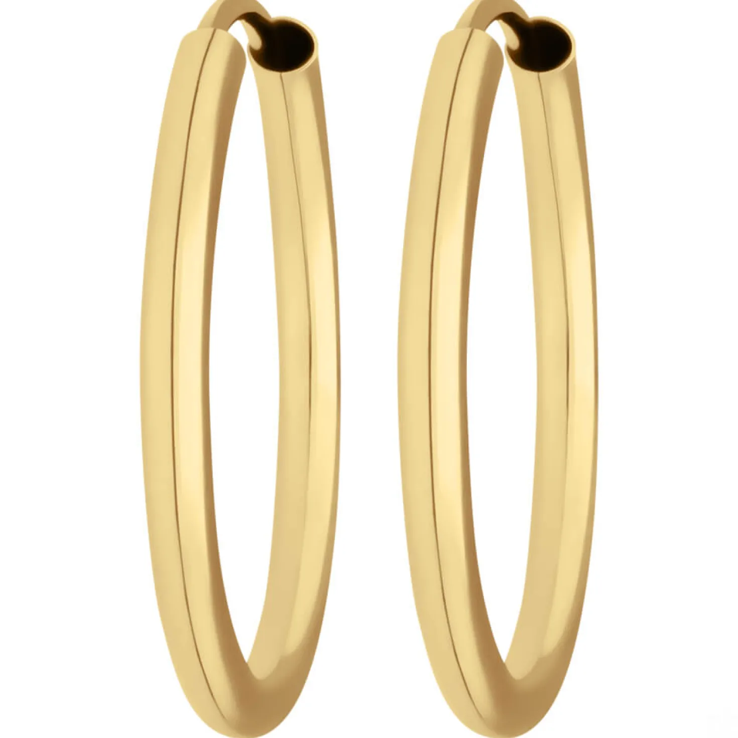 Paar Ohrringe Creolen rund schlicht Ohrschmuck aus 333 Gold Gelbgold 19x2mm