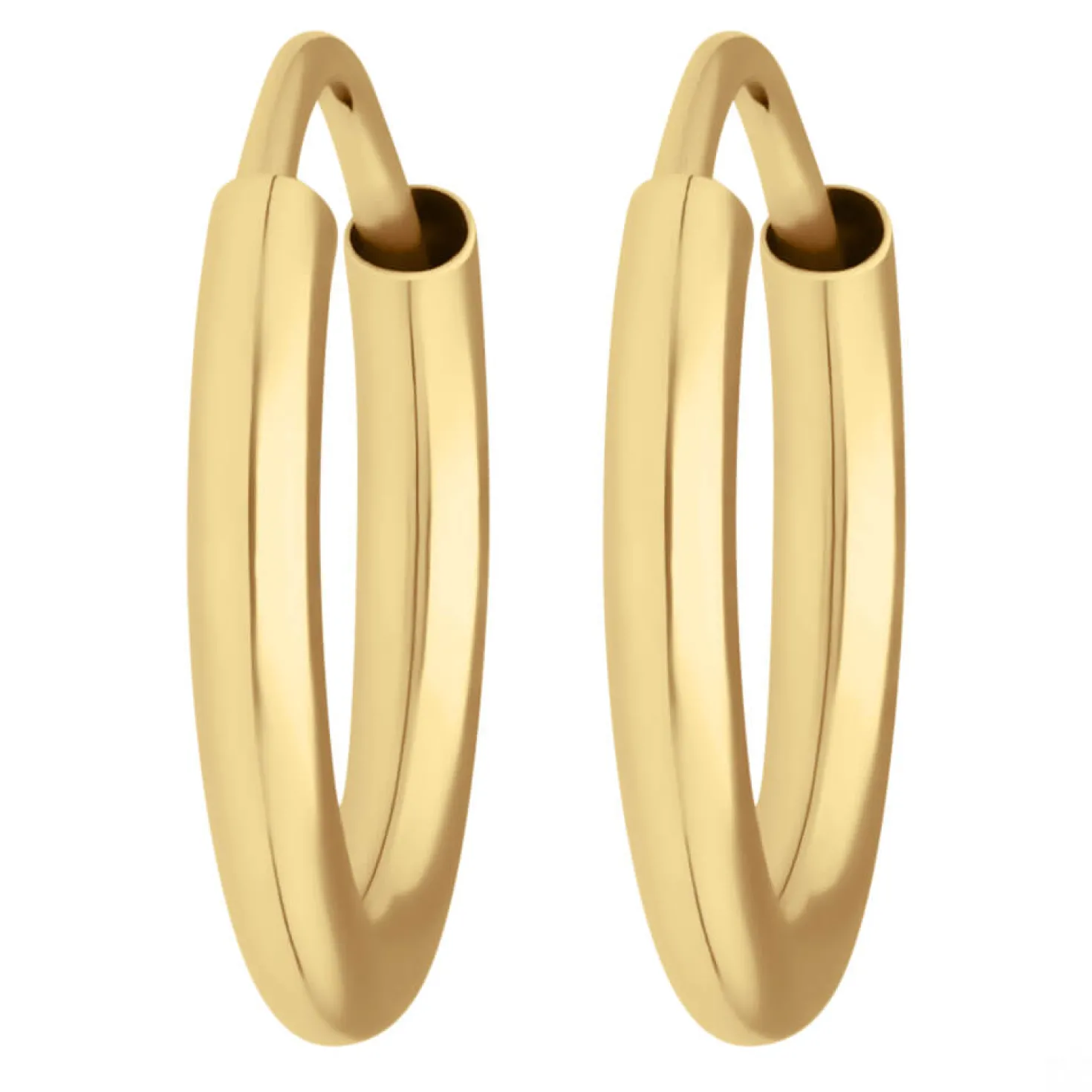 Paar Ohrringe Creolen rund schlicht Ohrschmuck aus 333 Gold Gelbgold 13x2mm