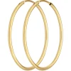 Paar Ohrringe Creolen rund schlicht Ohrschmuck aus 333 Gold Gelbgold 30x1,5mm