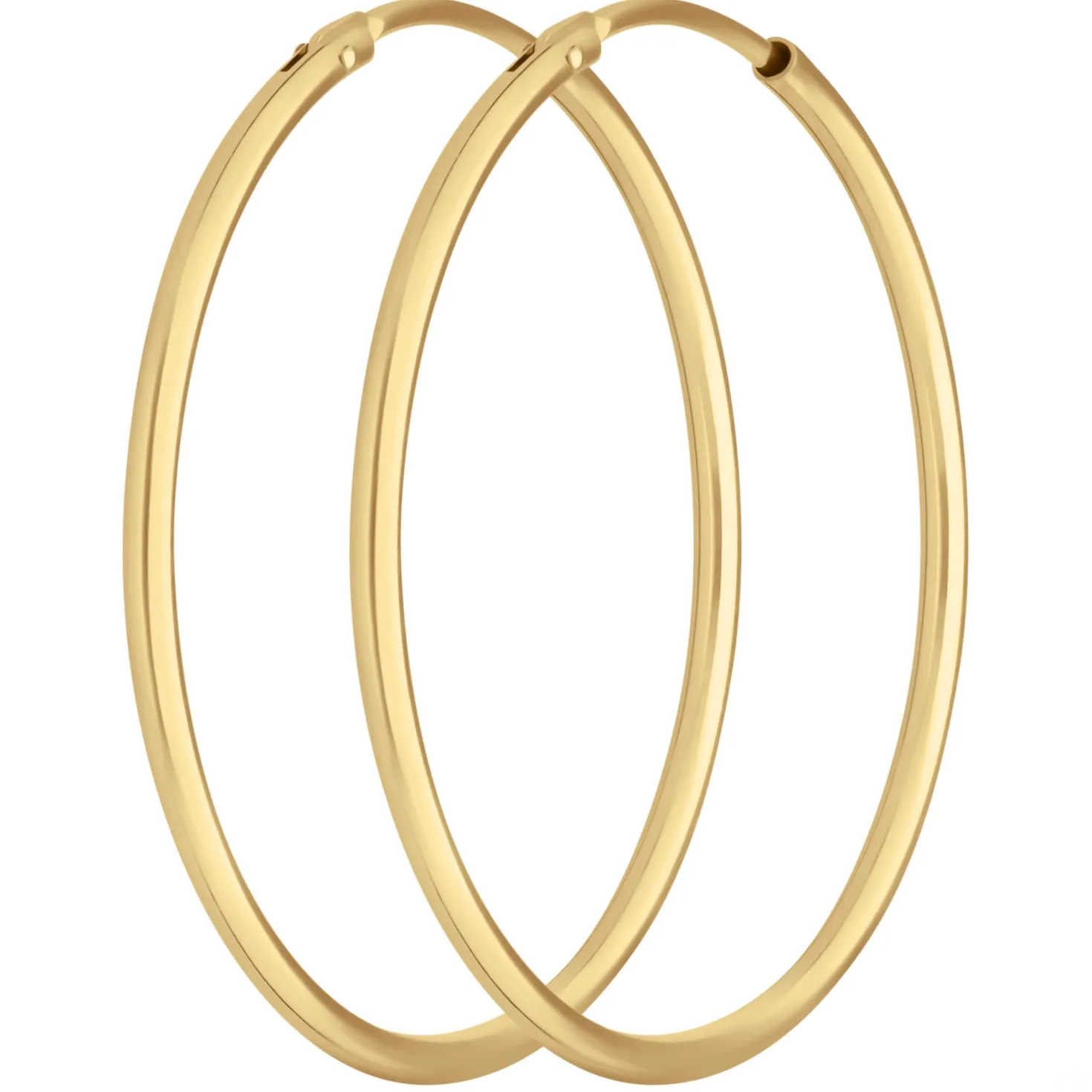 Paar Ohrringe Creolen rund schlicht Ohrschmuck aus 333 Gold Gelbgold 30x1,5mm