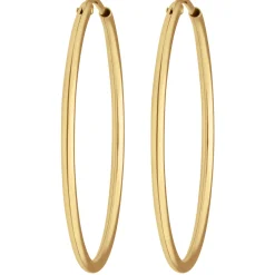Paar Ohrringe Creolen rund schlicht Ohrschmuck aus 333 Gold Gelbgold 30x1,5mm