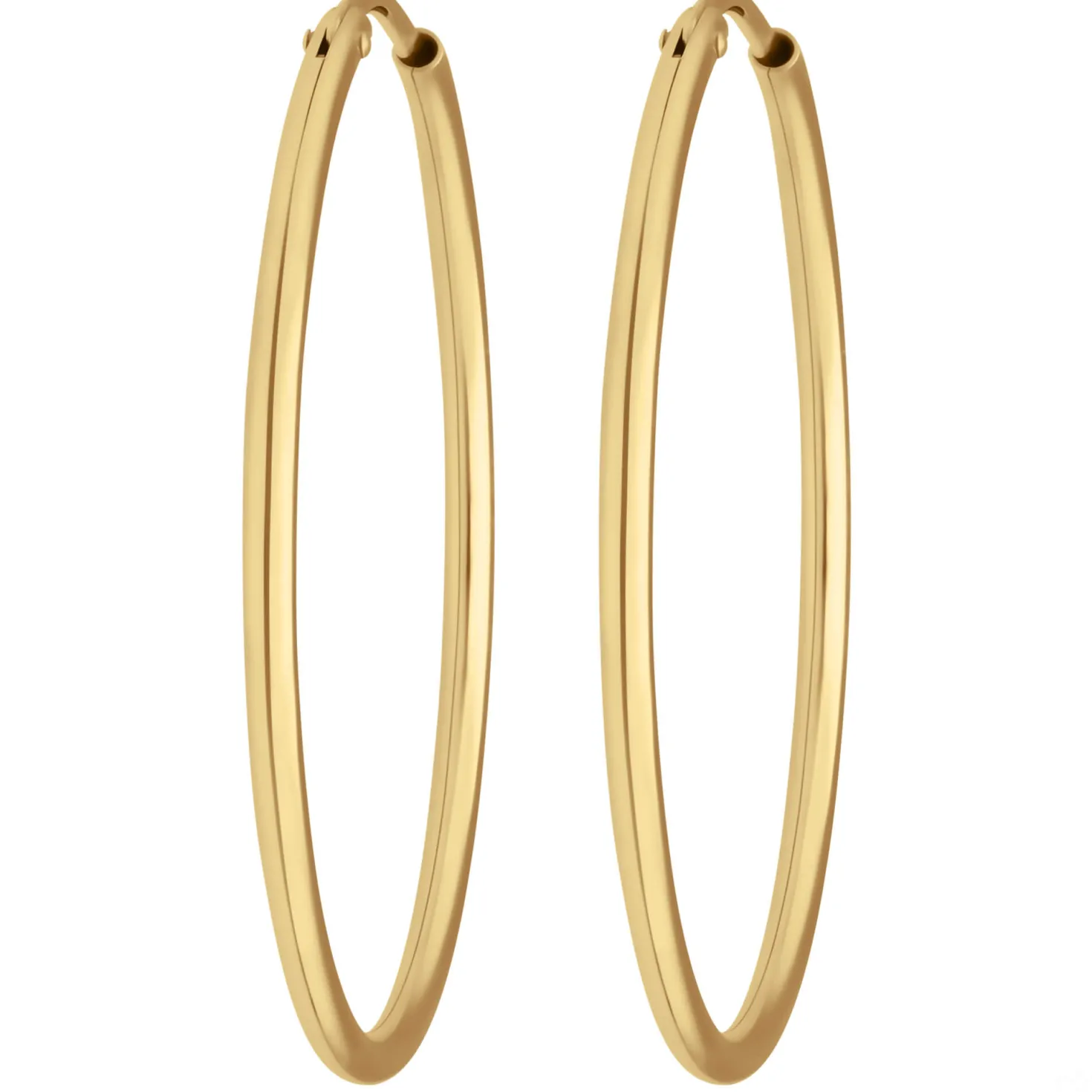 Paar Ohrringe Creolen rund schlicht Ohrschmuck aus 333 Gold Gelbgold 30x1,5mm