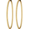 Paar Ohrringe Creolen rund schlicht Ohrschmuck aus 585 Gold Gelbgold 39x2mm