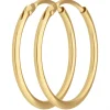 Paar Ohrringe Creolen rund schlicht Ohrschmuck aus 750 Gold Gelbgold 17x1,3mm