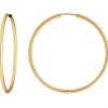 Paar Ohrringe Creolen rund schlicht Ohrschmuck aus 333 Gold Gelbgold 39x2mm