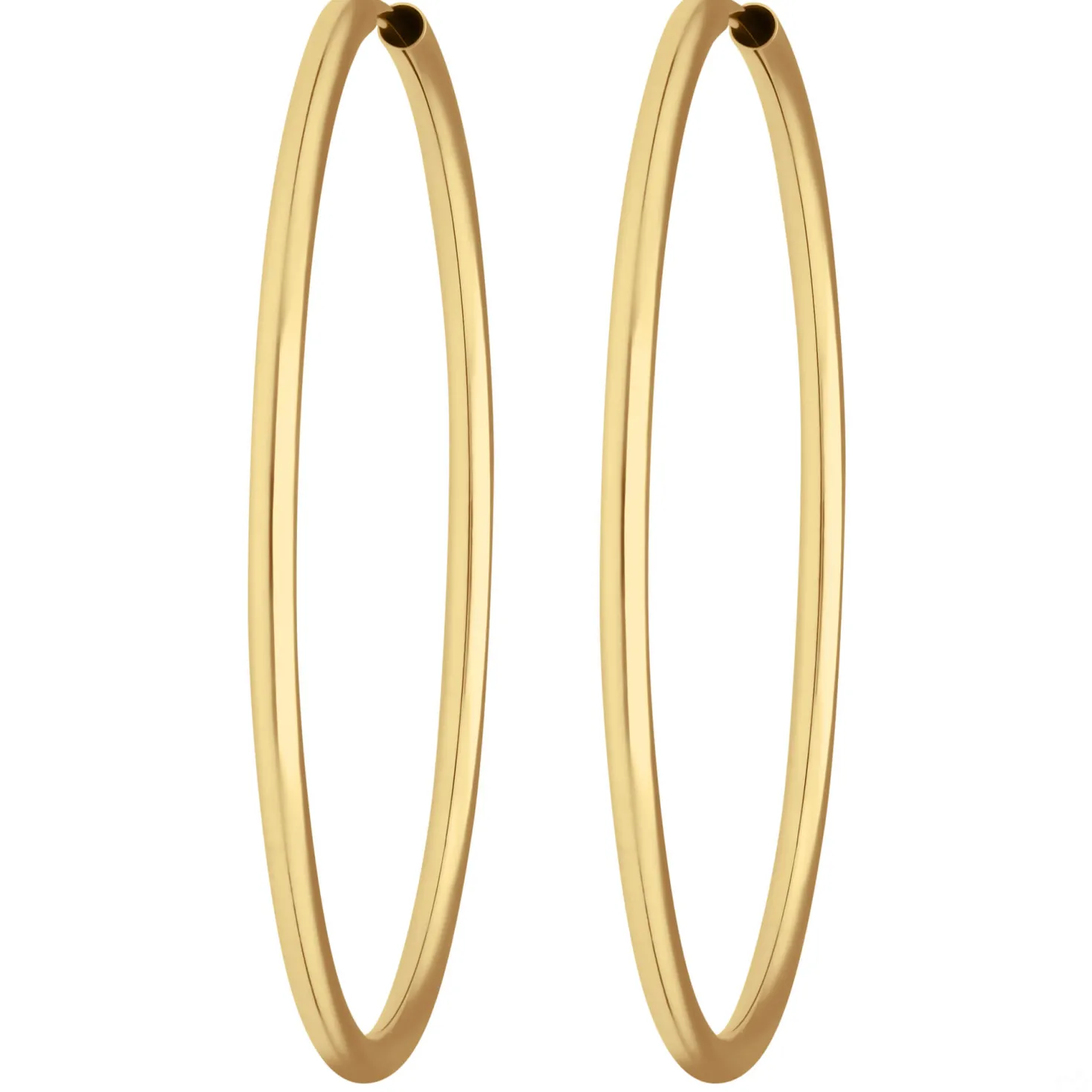 Paar Ohrringe Creolen rund schlicht Ohrschmuck aus 333 Gold Gelbgold 39x2mm