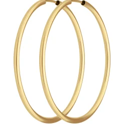 Paar Ohrringe Creolen rund schlicht Ohrschmuck aus 333 Gold Gelbgold 39x2mm