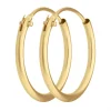 Paar Ohrringe Creolen rund schlicht Ohrschmuck aus 333 Gold Gelbgold 14,6x1,3mm
