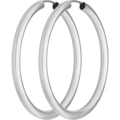 Paar Ohrringe Creolen rund schlicht Ohrschmuck aus 925 Silber 39x3mm