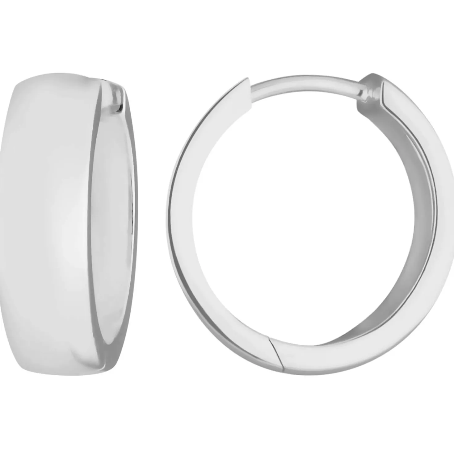 Paar Ohrringe Creolen schlicht kantig Ohrschmuck aus 925 Silber 16x5,4mm