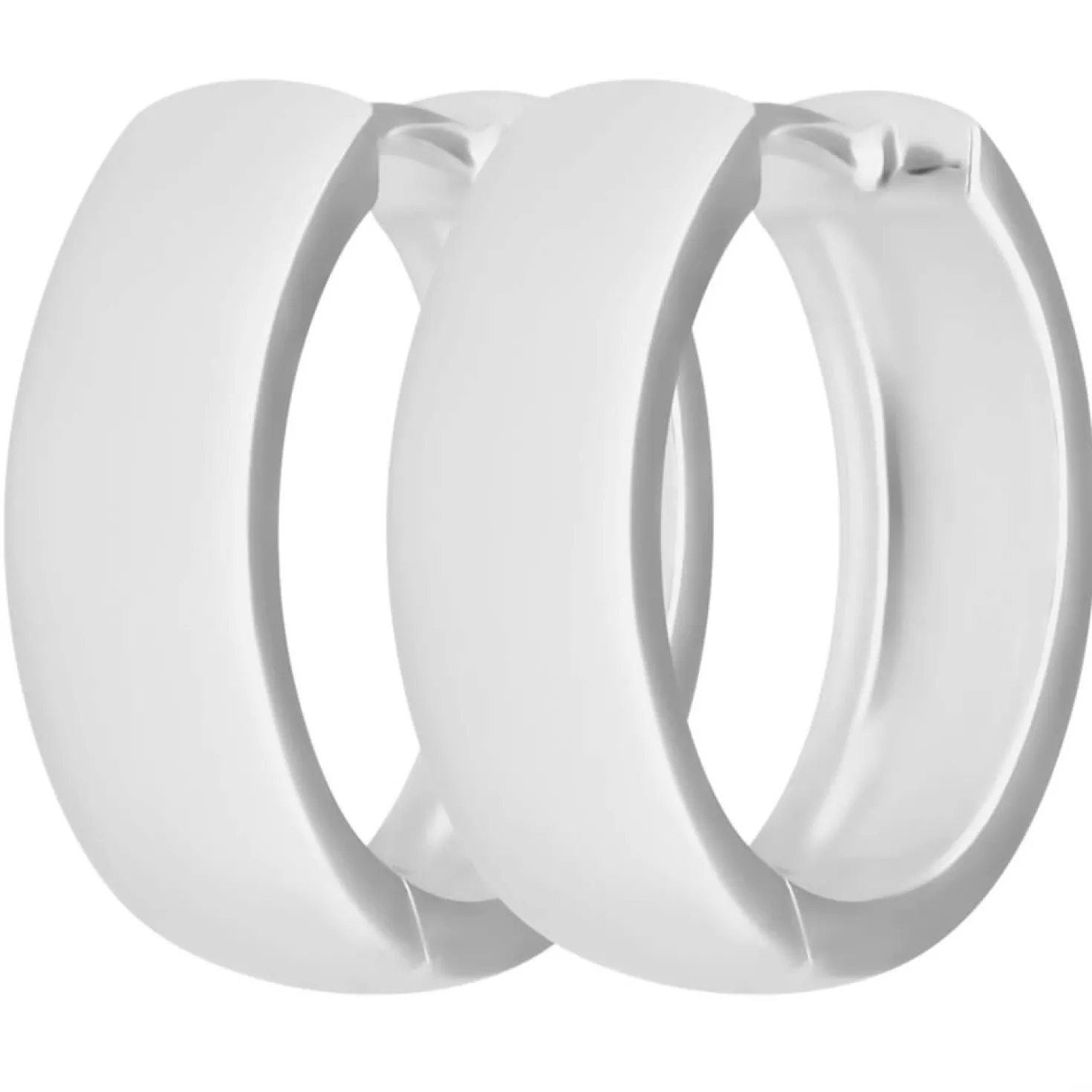 Paar Ohrringe Creolen schlicht kantig Ohrschmuck aus 925 Silber 16x5,4mm
