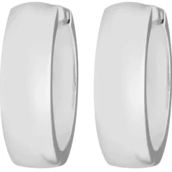 Paar Ohrringe Creolen schlicht kantig Ohrschmuck aus 925 Silber 16x5,4mm